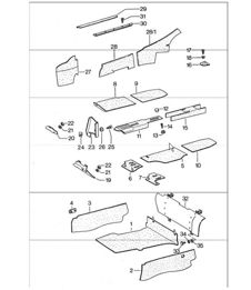lining inner front 911 TURBO 1975-77