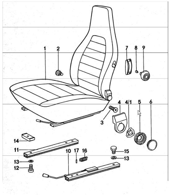 Diagram 808-00 Porsche Panamera 970 MK1 (2009-2013) Carrosserie