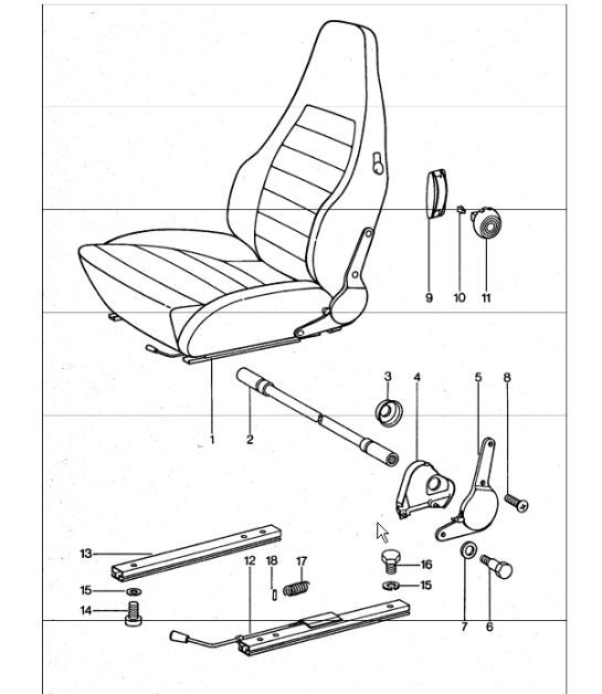 Diagram 808-10 Porsche 911/912 (1965-1989) Carrosserie