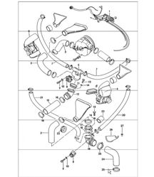 air conditioner cooling air duct 911 TURBO 1975-77