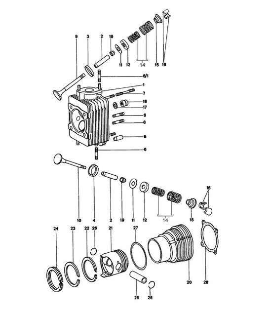 Diagram 103-000 Porsche Cayenne MK1 (955) 2003-2006 Motor