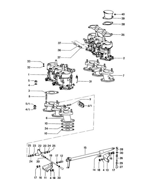 Diagram 107-000 Porsche 997 (911) MK1 2005-2008 Motor