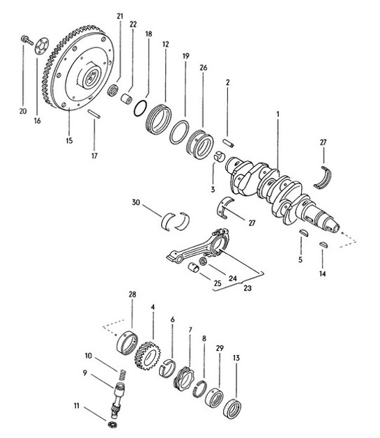 Diagram 112-000 Porsche 914 (1970-1976) Moteur