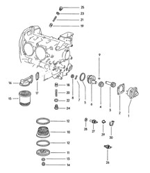 发动机润滑 / 油泵 / 机油滤清器 / 机油滤清器 914 1970-76