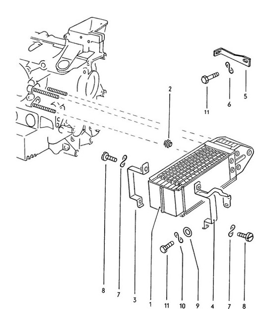 Diagram 114-010 Porsche 914 (1970-1976) Moteur