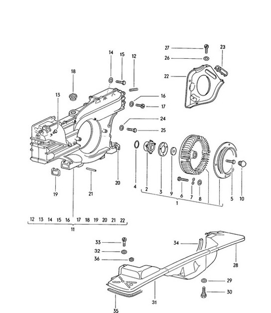 Diagram 115-000 Porsche 914 (1970-1976) Moteur