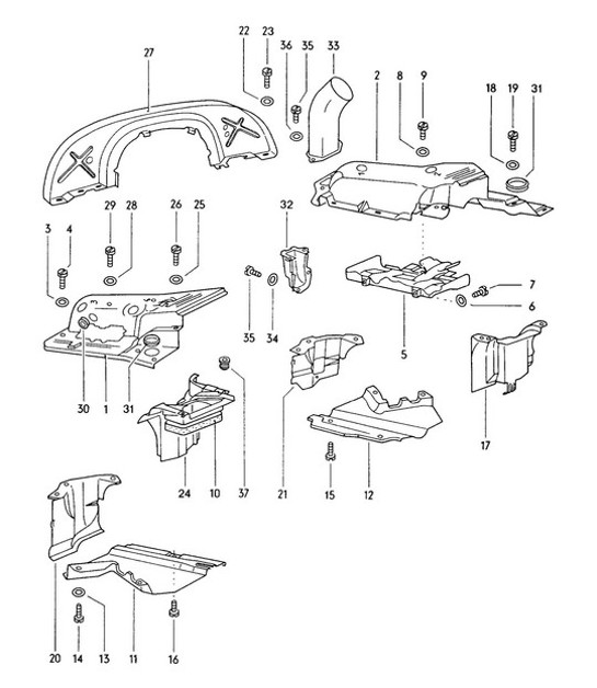 Diagram 115-005 Porsche 914 (1970-1976) Moteur