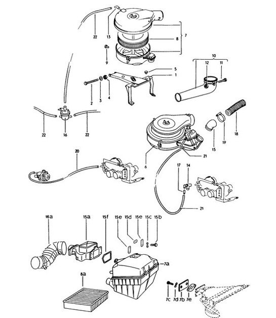 Diagram 116-005 Porsche 993 (911) (1994-1998) Engine