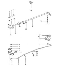 Conexión de admisión / Tubo de admisión / Eje de control 914-1,8V 1970-76
