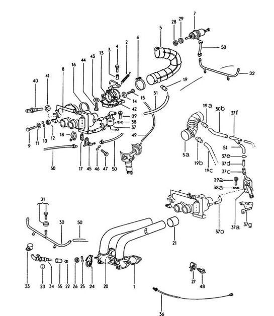 Diagram 117-010 Porsche Cayenne S V8 4.8L benzina 400 CV Motore