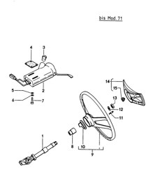 Stuuras / Stuurwiel / Stuurkolomschakelaar 914-4 >>1971