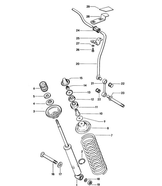 Diagram 502-000 Porsche Cayenne Turbo / Turbo S 4.8L 2007>> Asse posteriore