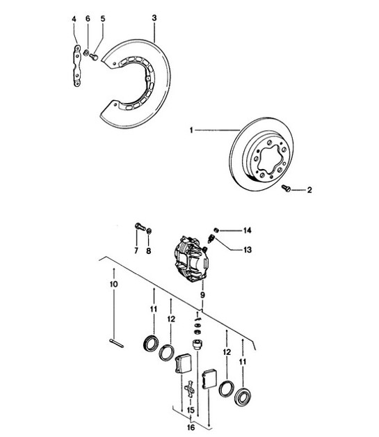 Diagram 603-000 Porsche Cayenne Turbo 4.5L 2003>> Ruote, freni