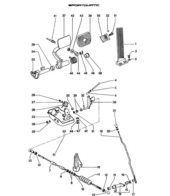 Diagram 702-005 Porsche Cayman 987C/981C（2005-2016 年） 手柄系统、踏板组 