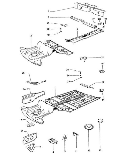 Diagram 801-005 Porsche Macan (95B) MK1 (2014-2018) Carrozzeria