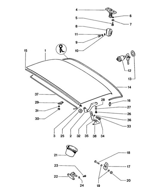 Diagram 803-010 Porsche 卡宴 S/GTS 4.8L 2007>>  车身