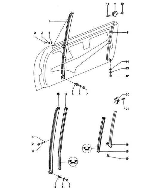 Diagram 804-010 Porsche 914 (1970-1976) Carrosserie