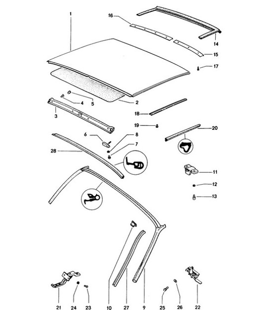 Diagram 811-000 Porsche 卡宴 S/GTS 4.8L 2007>>  车身
