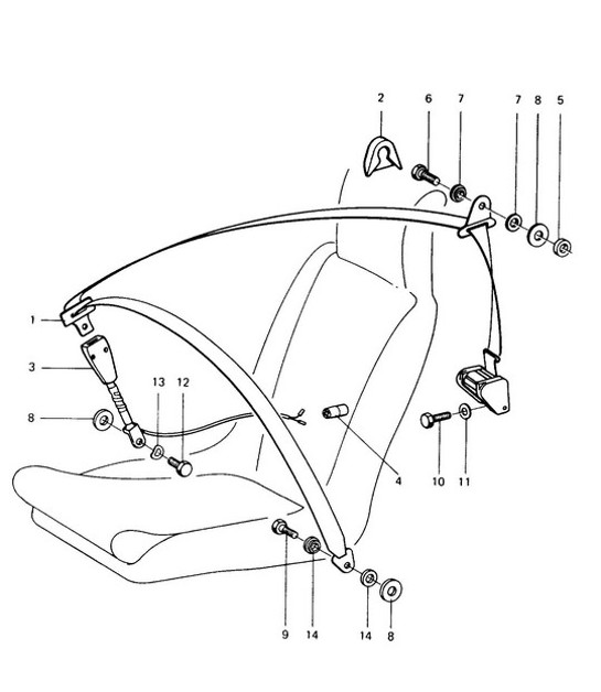 Diagram 812-000 Porsche 997 MKII Carrera C4 3.6L 2009>> Carrosserie