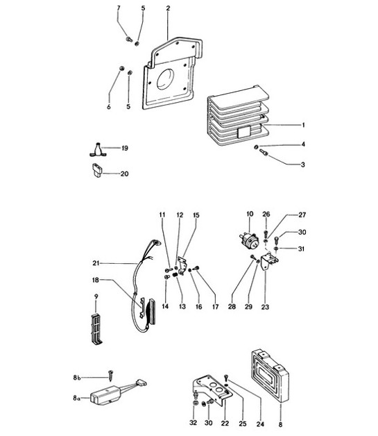 Diagram 901-005 Porsche Cayman S 3.4L 987C 2005-08 Electrical equipment