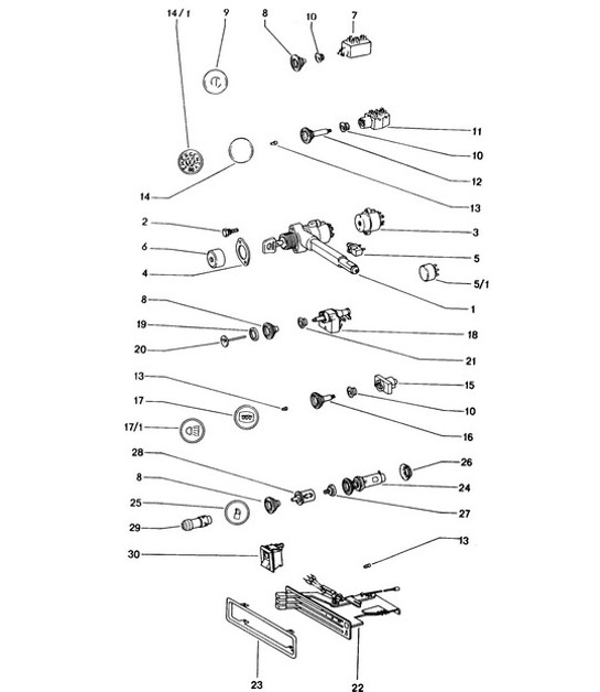 Diagram 903-000 Porsche Boxster 986/987/981 (1997-2016) Materiale elettrico