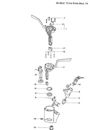 Steering column switch 914 1972-74