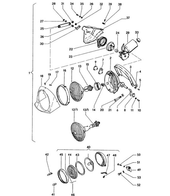 Diagram 905-000 Porsche 911 和 912（1965-1989） 电子设备
