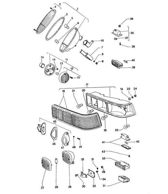 Diagram 905-005 Porsche Cayenne MK2 (957) 2007-2010 Materiale elettrico