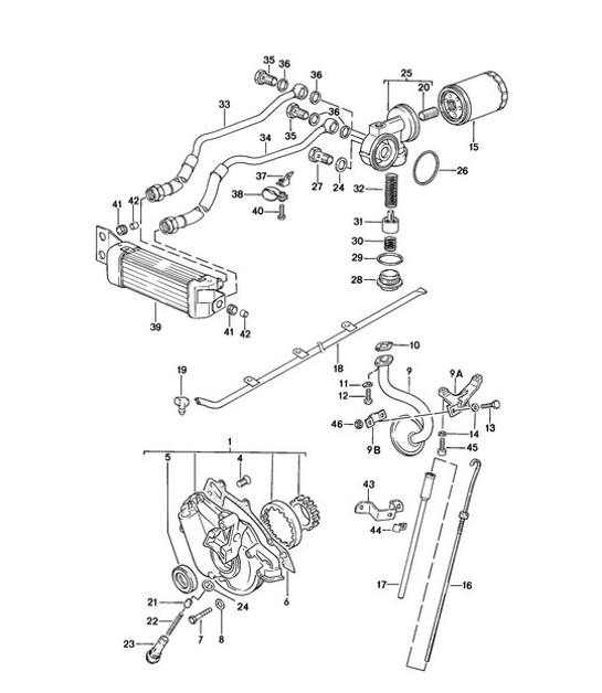 Diagram 104-005 Porsche 991 涡轮增压 S 3.8L (560Bhp) 引擎