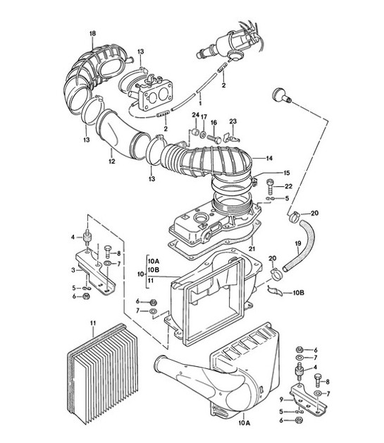 Diagram 106-000 Porsche 993（911）C2S 1994-97 引擎