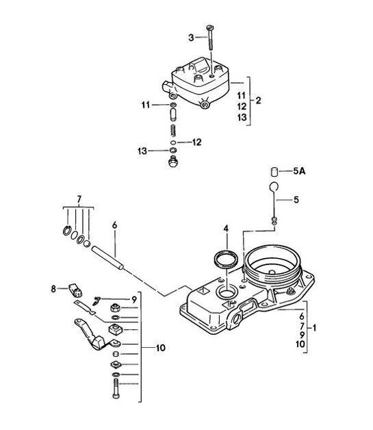 Diagram 107-000 Porsche 924S 2.5L 1986-87 