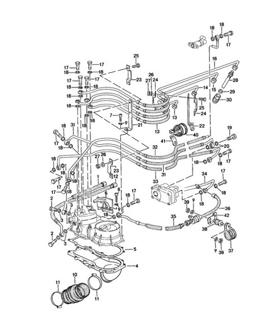 Diagram 107-015 Porsche 996 C4 3.6L 09/01-2005 Motore