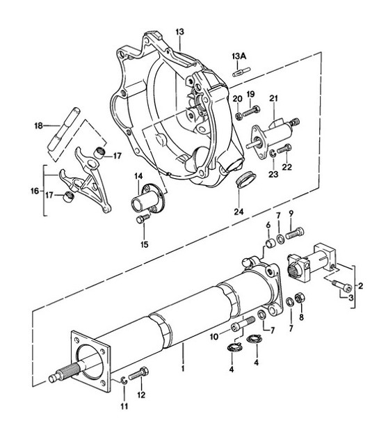 Diagram 301-005 Porsche Cayman S 3.4L 987C 2005-08 Trasmissione