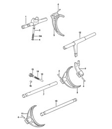 Transmission control / 5-speed 924 1976-79