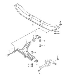 Wishbone / Cross member 924 1976-79