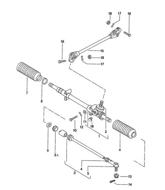 Diagram 403-000 Porsche 卡宴 S 4.5L V8 2003 年>> 前轴、转向 