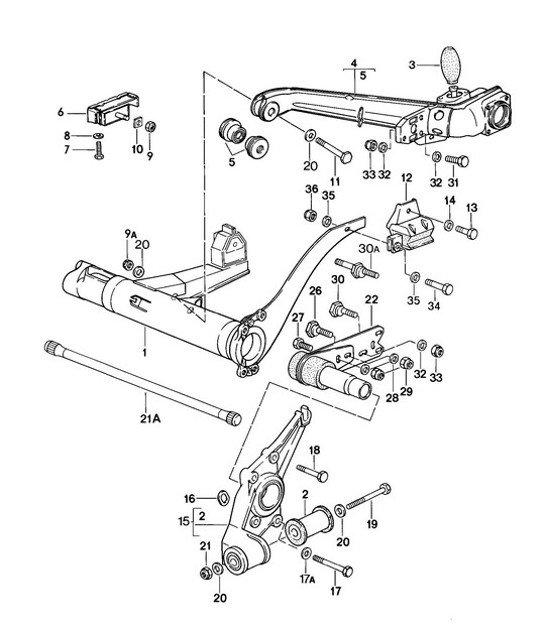 Diagram 501-005 Porsche 911 和 912（1965-1989） 后轴