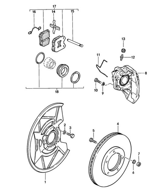 Diagram 602-005 Porsche Cayenne 3.0L Diesel 2007>> Ruote, freni
