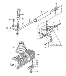 Schakelmechanisme / Handgeschakelde versnellingsbak 924 1976-79