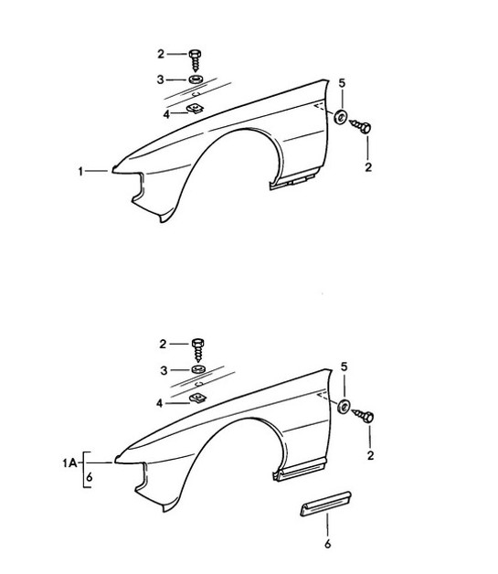 Diagram 801-025 Porsche 993 (911) GT2 1994-97 Body