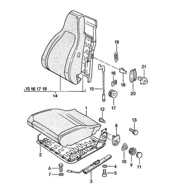 Diagram 808-001 Porsche 924 (1977-1988)  车身