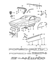 Trim frame / Insignias 924 1976-79