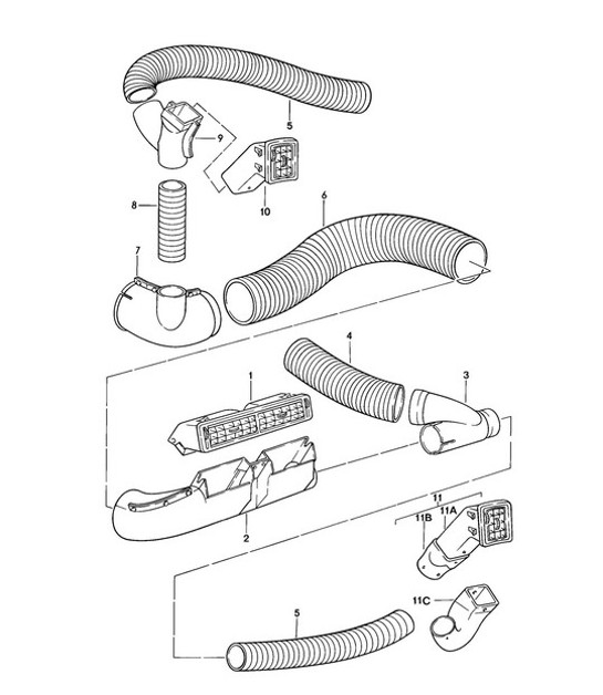 Diagram 813-010 Porsche 964 (911) RS 3.6L 1991-93 Body