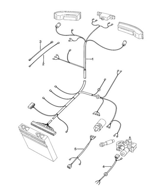 Diagram 902-030 Porsche 924 (1977-1988) Electrical equipment