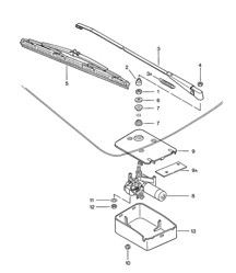 Essuie-glace de lunette arrière (PR:M425) 924 1976-79