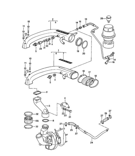 Diagram 107-030 Porsche 356C 1963-65 Moteur