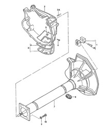 Central tube - Manual transmission - VQ VR UV MD ME MF - 924 1980 - 1985