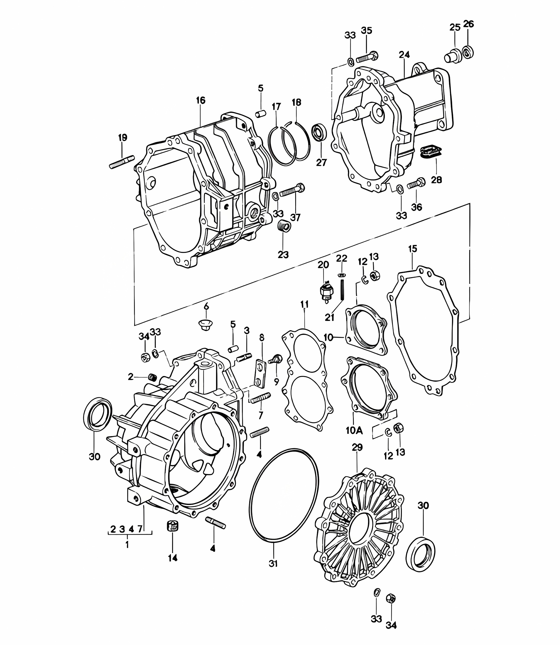 Replacement transmission / Transmission case / Manual transmission - G31.01/02/03 - 924 TURBO / GT 1980 - 1985