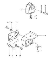 Suspension de transmission - Boîte de vitesses manuelle - 924 1980 - 1985