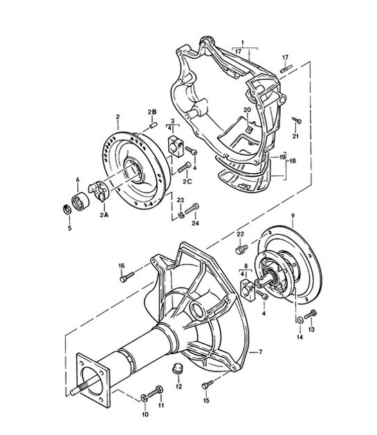 Diagram 307-000 Porsche Boxster 986 2.7L 2003-04 Transmission